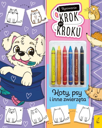 Koty, psy i inne zwierzęta. Rysowanie krok po...