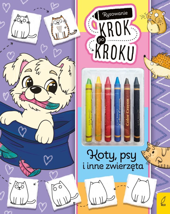 Koty, psy i inne zwierzęta. Rysowanie krok po...