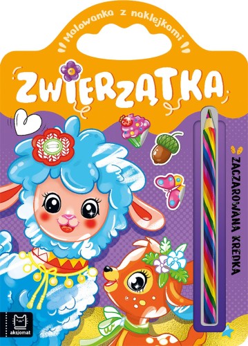 Zwierzątka. Malowanka z naklejkami....