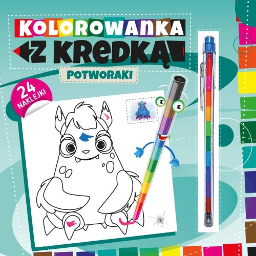 Kolorowanka z kredką. Potworki, Marcin Południak