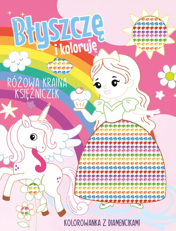 Różowa kraina księżniczek. Kolorowanka z...