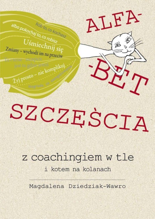 Alfabet szczęścia z coachingiem w tle i kotem...