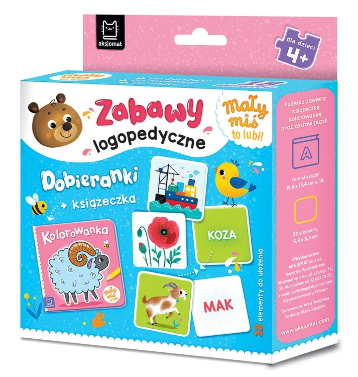 Mały miś to lubi! Zabawy logopedyczne....