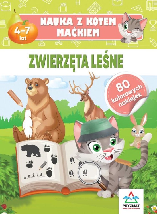 Zwierzęta leśne. Nauka z kotem Maćkiem
