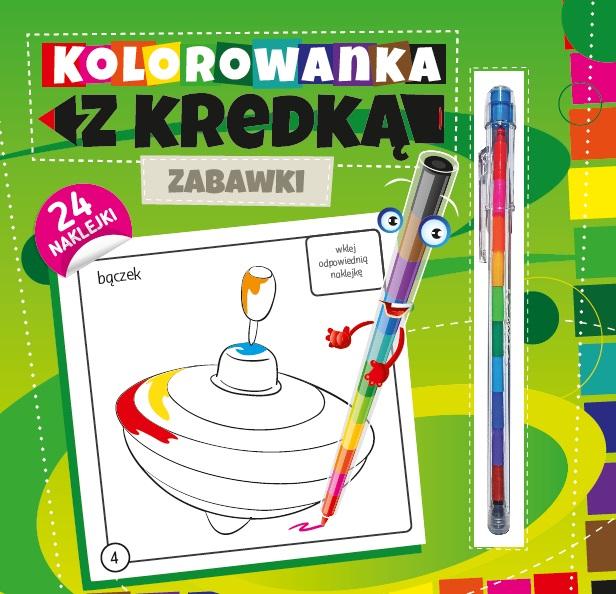 Kolorowanka z kredką. Zabawki, Marcin Południak