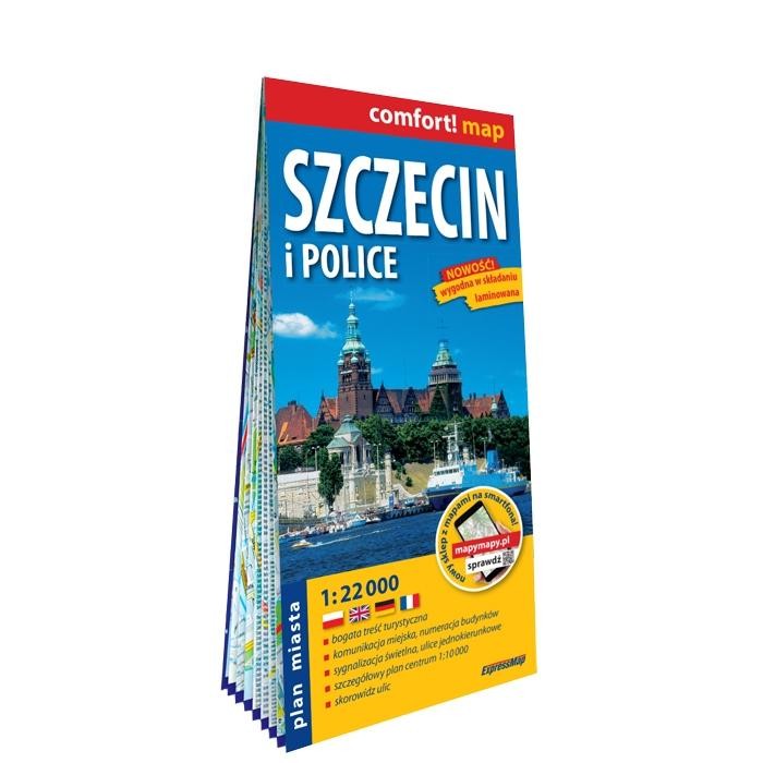 Szczecin plan miasta 1:22 000 laminat 2023