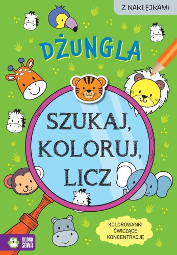 Dżungla. Szukaj, koloruj i licz, Sylwia Czarnecka