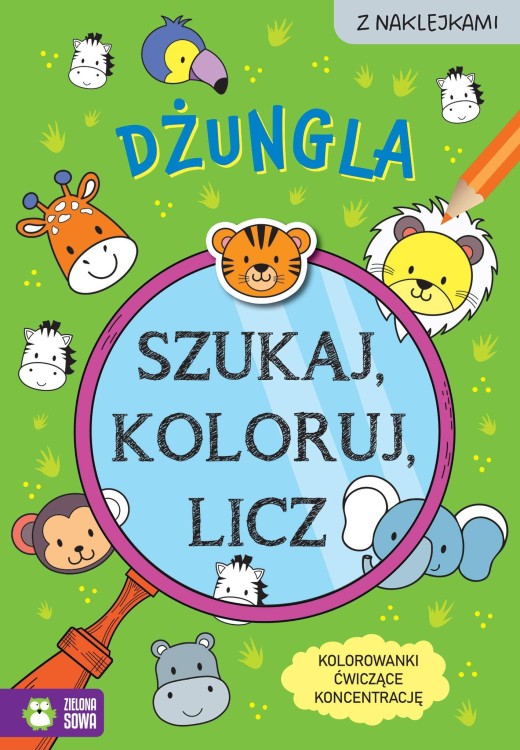 Dżungla. Szukaj, koloruj i licz, Sylwia Czarnecka