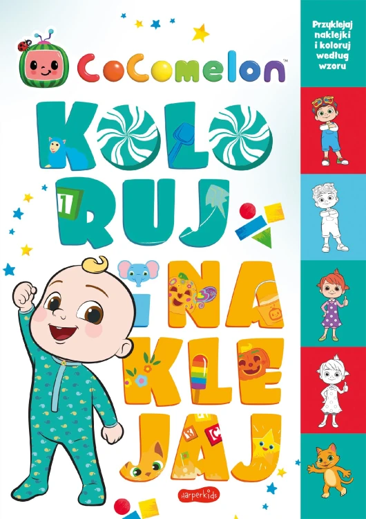 Cocomelon. Koloruj i naklejaj, Izabela Karpiszuk