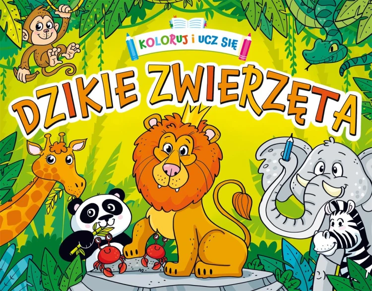 Dzikie zwierzęta. Koloruj i ucz się