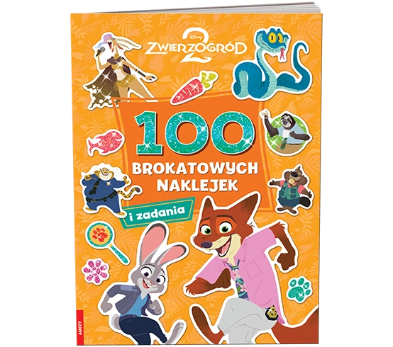 Disney Zwierzogród 2 100 brokatowych naklejek...