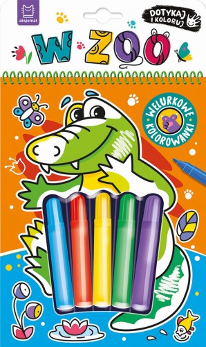 W zoo. Welurkowe kolorowanki. Dotykaj i koloruj