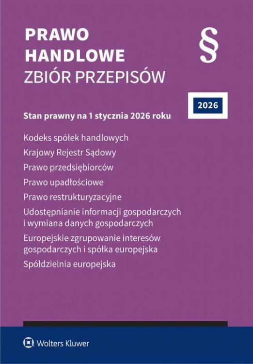 Prawo handlowe. Zbiór przepisów. 2026, .