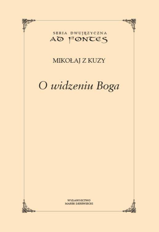 O widzeniu Boga, Mikołaj z Kuzy