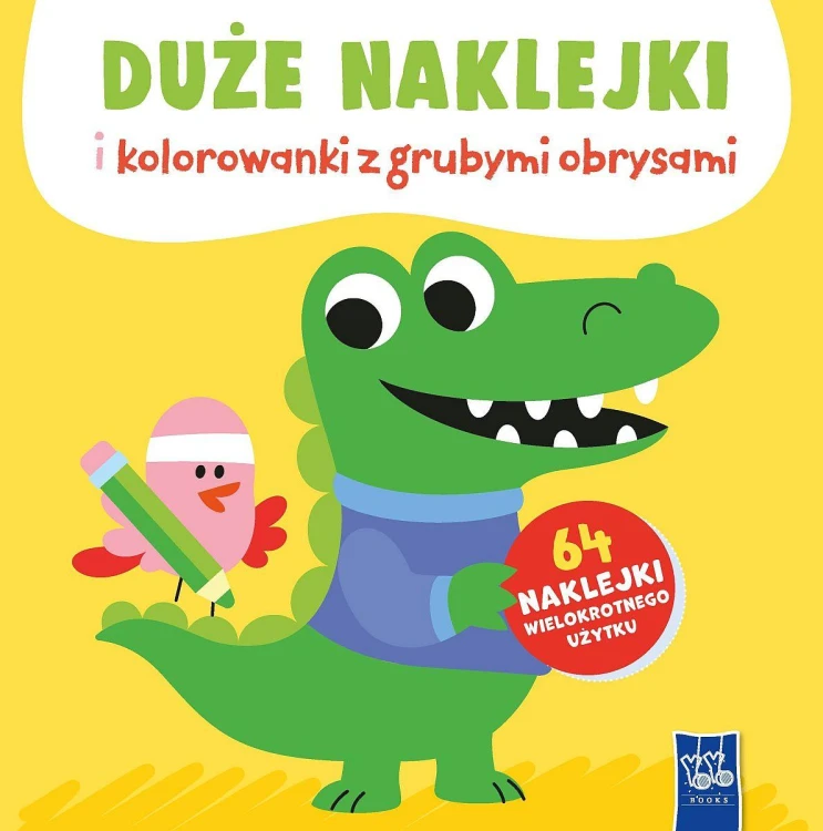 Duże naklejki i kolorowanki z grubymi...