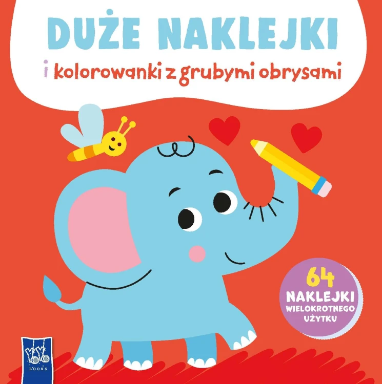 Duże naklejki i kolorowanki z grubymi...