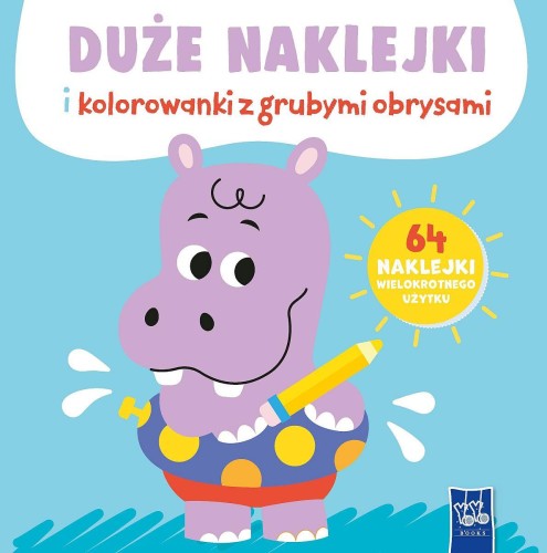 Duże naklejki i kolorowanki z grubymi...