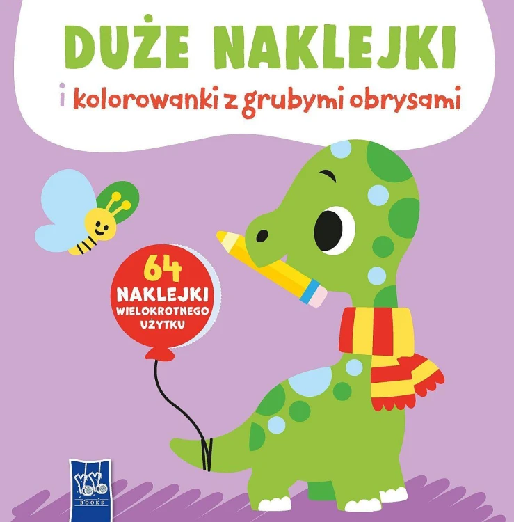 Duże naklejki i kolorowanki z grubymi...