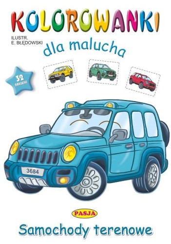 Samochody terenowe. Kolorowanki dla malucha