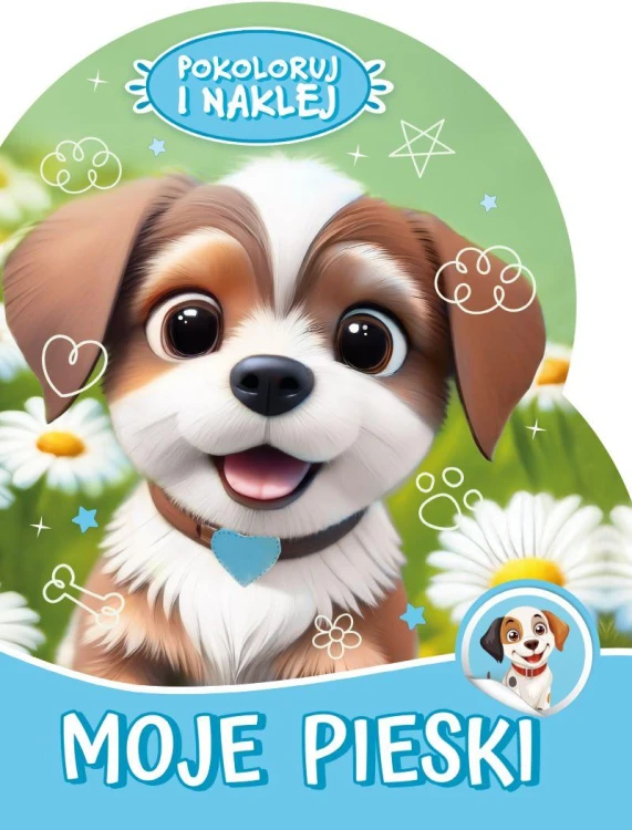 Moje pieski. Pokoloruj i naklej