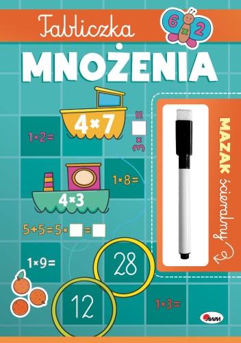 Tabliczka mnożenia. Mazak ścieralny