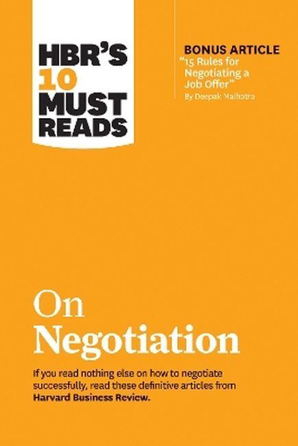 HBR's 10 Must Reads on Negotiation (with bonus...