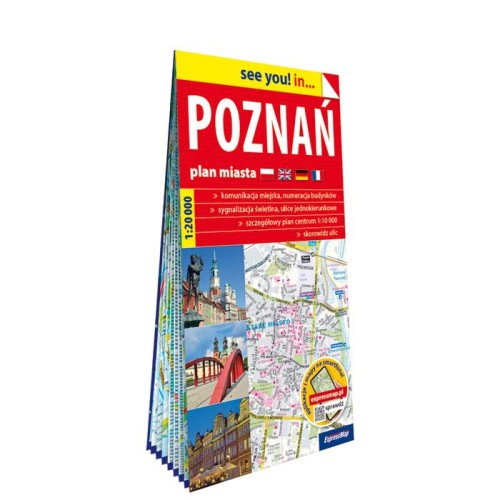 Poznań papierowy plan miasta 1:20 000