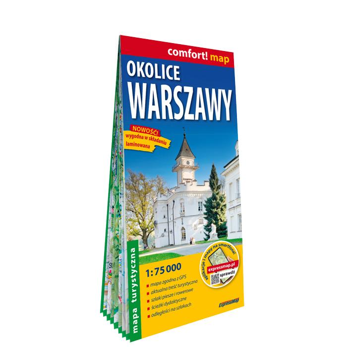 Okolice Warszawy laminowana mapa turystyczna...