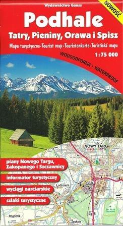Podhale. Pieniny, Orawa i Spisz. Mapa 1:75 000...