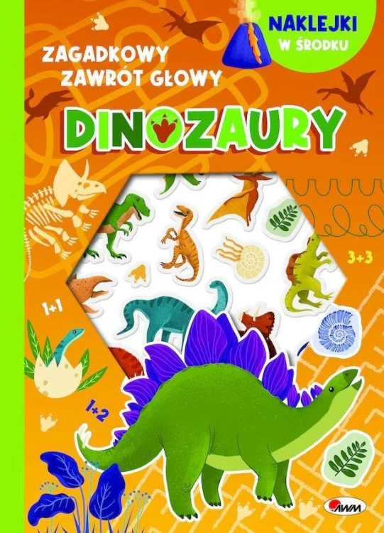Dinozaury - wypukłe naklejki. Zagadkowy zawrót...