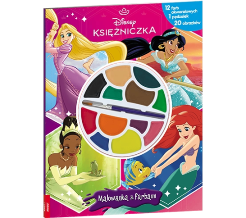 Disney Księżniczka Malowanka z farbami KFF-9102