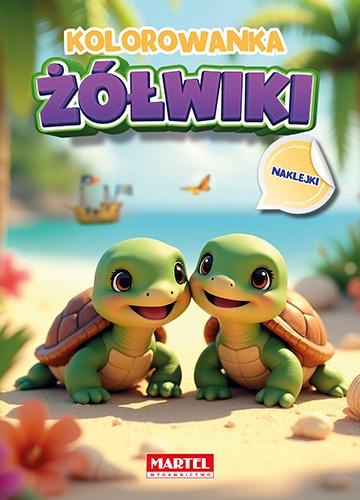 Żółwiki z naklejkami. Kolorowanka