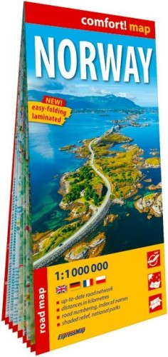 Norwegia laminowana mapa...