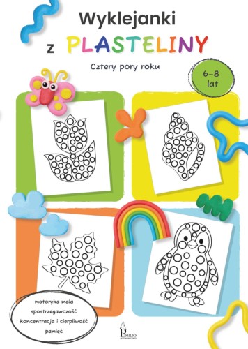 Wyklejanki z plasteliny. Cztery pory roku