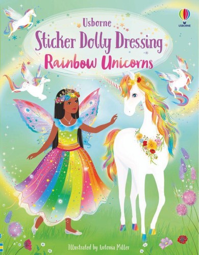 Sticker Dolly Dressing. Rainbow Unicorns wer....