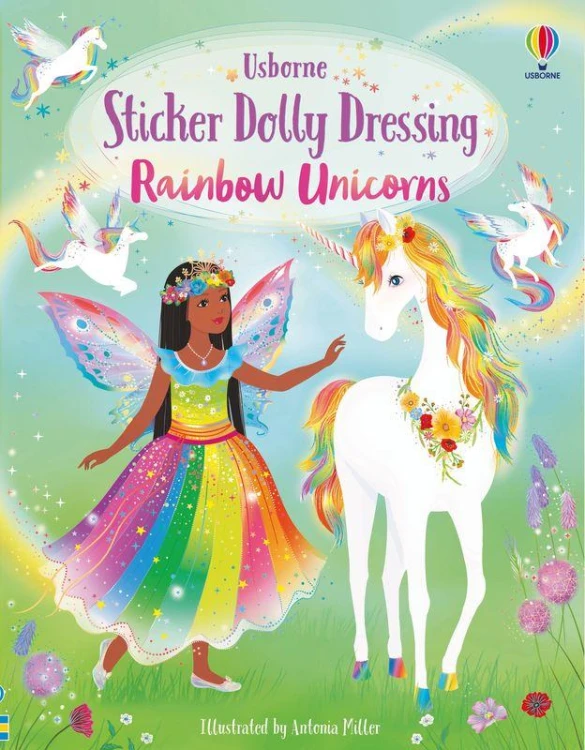 Sticker Dolly Dressing. Rainbow Unicorns wer....