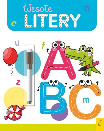 Wesołe litery. Flamaster suchościeralny....