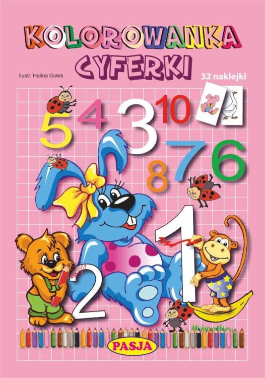 Kolorowanka cyferki, Halina Gołek