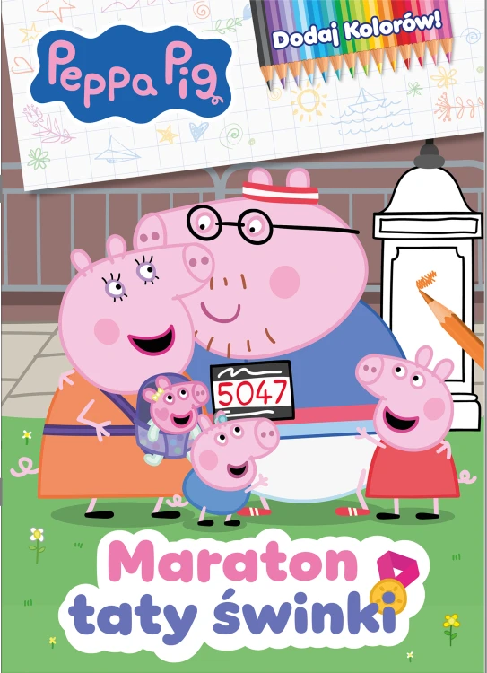 Maraton taty świnki. Świnka Peppa. Dodaj kolorów
