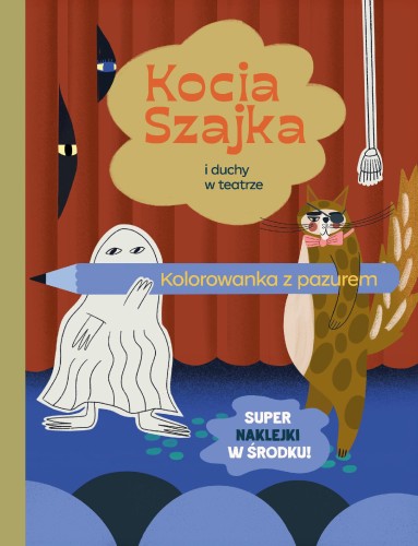 Kocia Szajka i duchy w teatrze. Kolorowanka z...