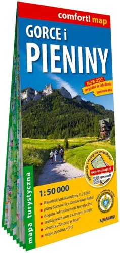 Gorce i Pieniny laminowana mapa turystyczna...