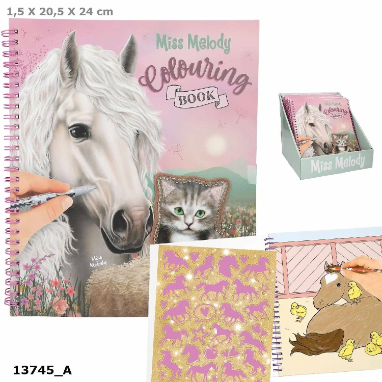 Kolorowanka Miss Melody z cekinową okładką 13745A