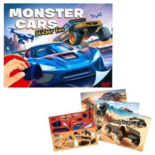 Zestaw z naklejkami Monster Cars 14206A