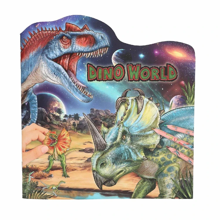 Kolorowanka z naklejkami Dino World 13354A
