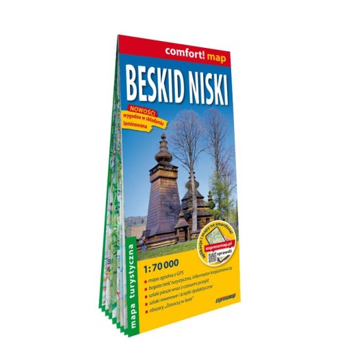 Beskid Niski laminowana mapa turystyczna 1:70 000