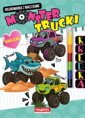 Monster Trucki. Kolorowanka z naklejkami...