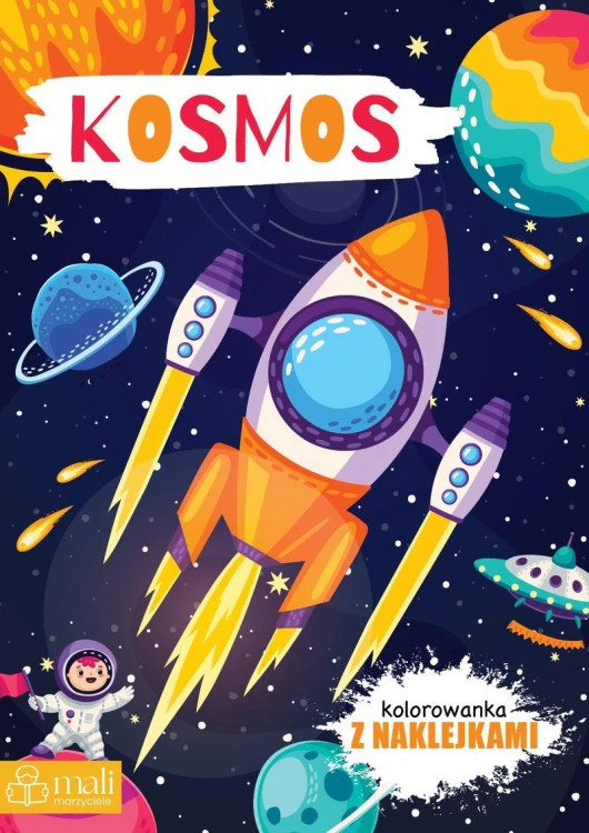 Kolorowanka z naklejkami. Kosmos