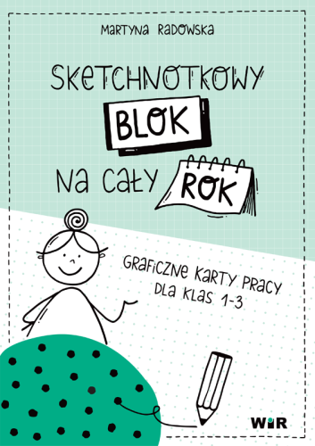 Sketchnotkowy blok na cały rok graficzne karty...
