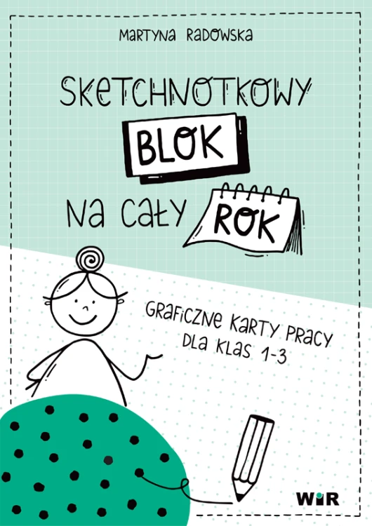 Sketchnotkowy blok na cały rok graficzne karty...