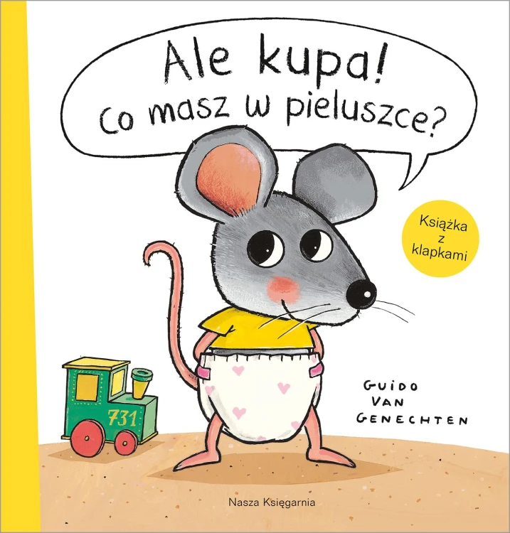 Ale kupa! Co masz w pieluszce? Mała myszka i...